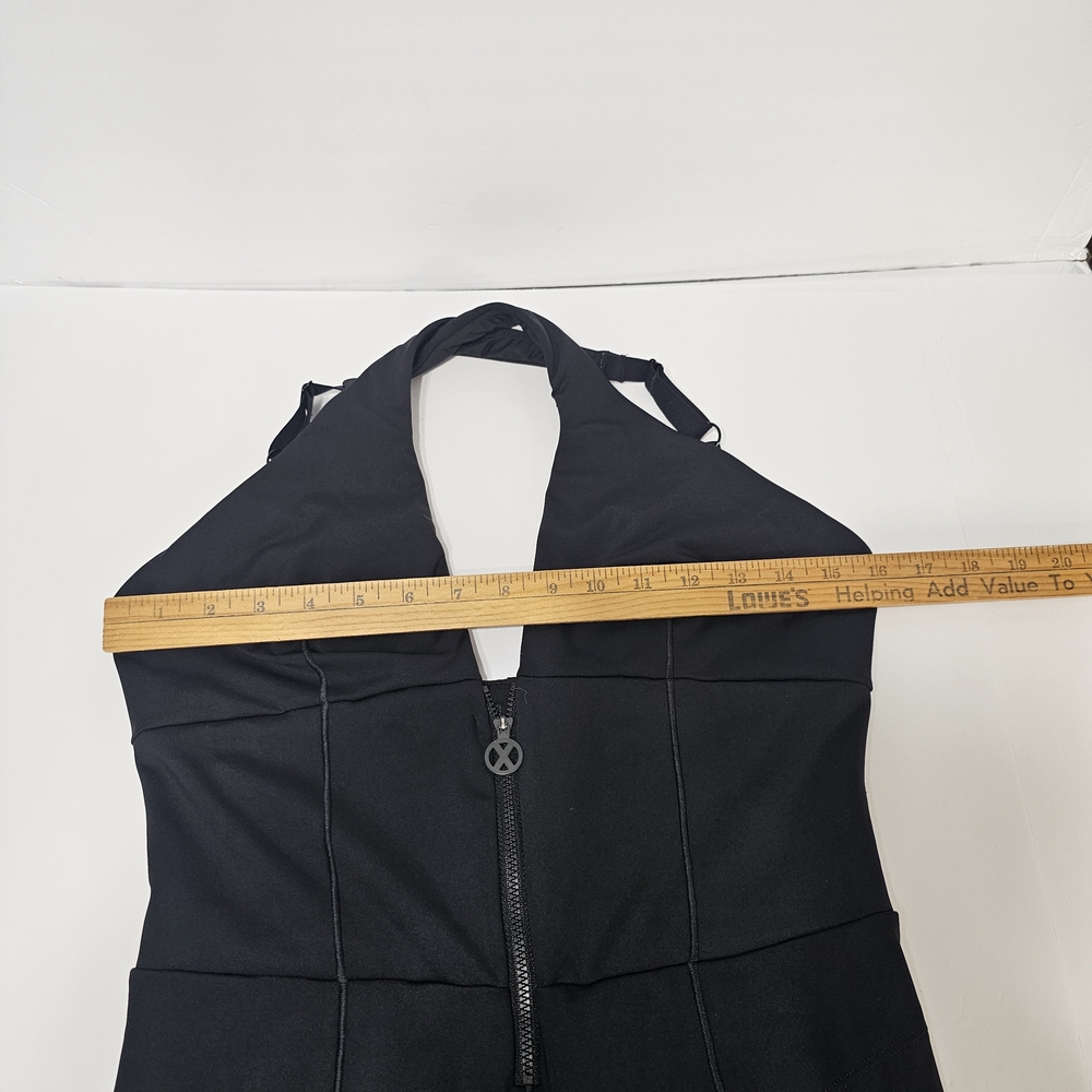 Savage X Fenty Black Jumpsuit Sz XL  Sporty Zipper Front Racerback Neon Athletic - Picture 8 of 13